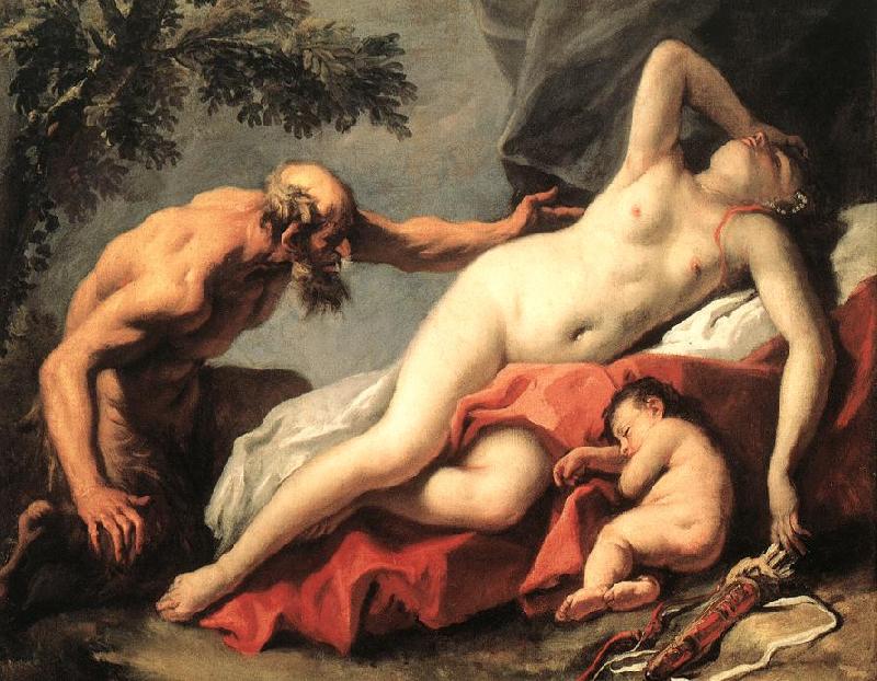 RICCI, Sebastiano Venus and Satyr sg oil painting image